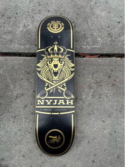 Very rare element Nyjah Huston 1st pro model deck in his custom rider shape $100