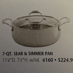 PH 6160 7-qt Sear & Simmer Pan W/Lid
