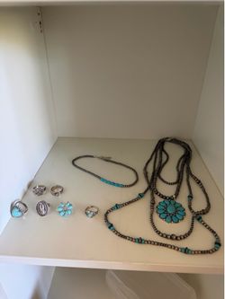 Turquoise costume, jewelry western cowgirl