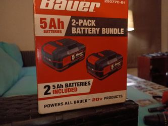 BAUER 5AhBatteries 2-pack new in box