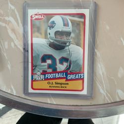 O.J. Simpson 1989 Card Excellent Condition.