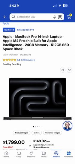 MacBook Pro 14 inch M4 chip