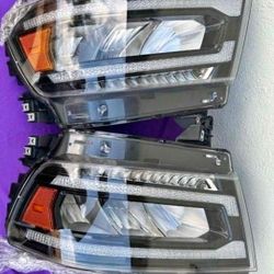 19-24 Ram LED DRL Projector Headlights Luces Calaveras Micas Faros Faroles Headlamps Focos 