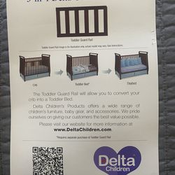 Delta 3 In 1 Baby Crib  With Simmons Mattress