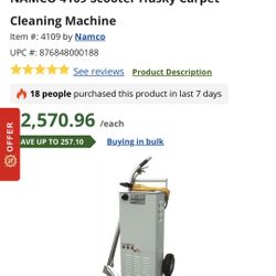 NAMCO #4109 Scooter Husky Carpet Cleaning Machine 