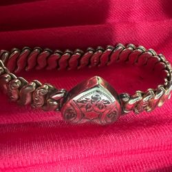 Vintage 1920s Heart Gold Filled Co-Star Sweetheart Bracelet 