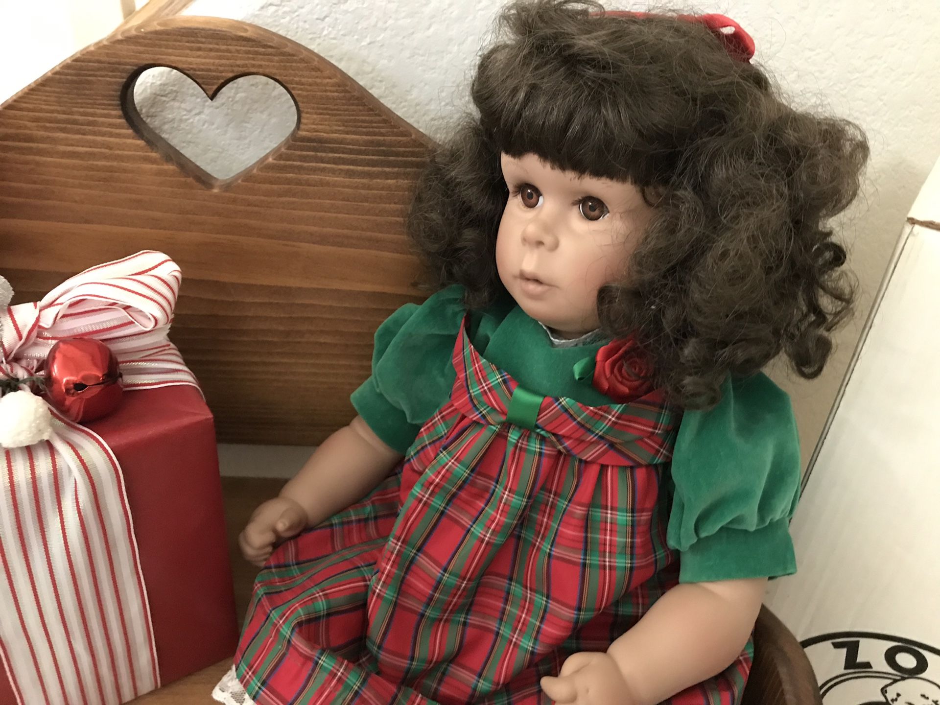 Vintage Christmas Girl Doll by Zook