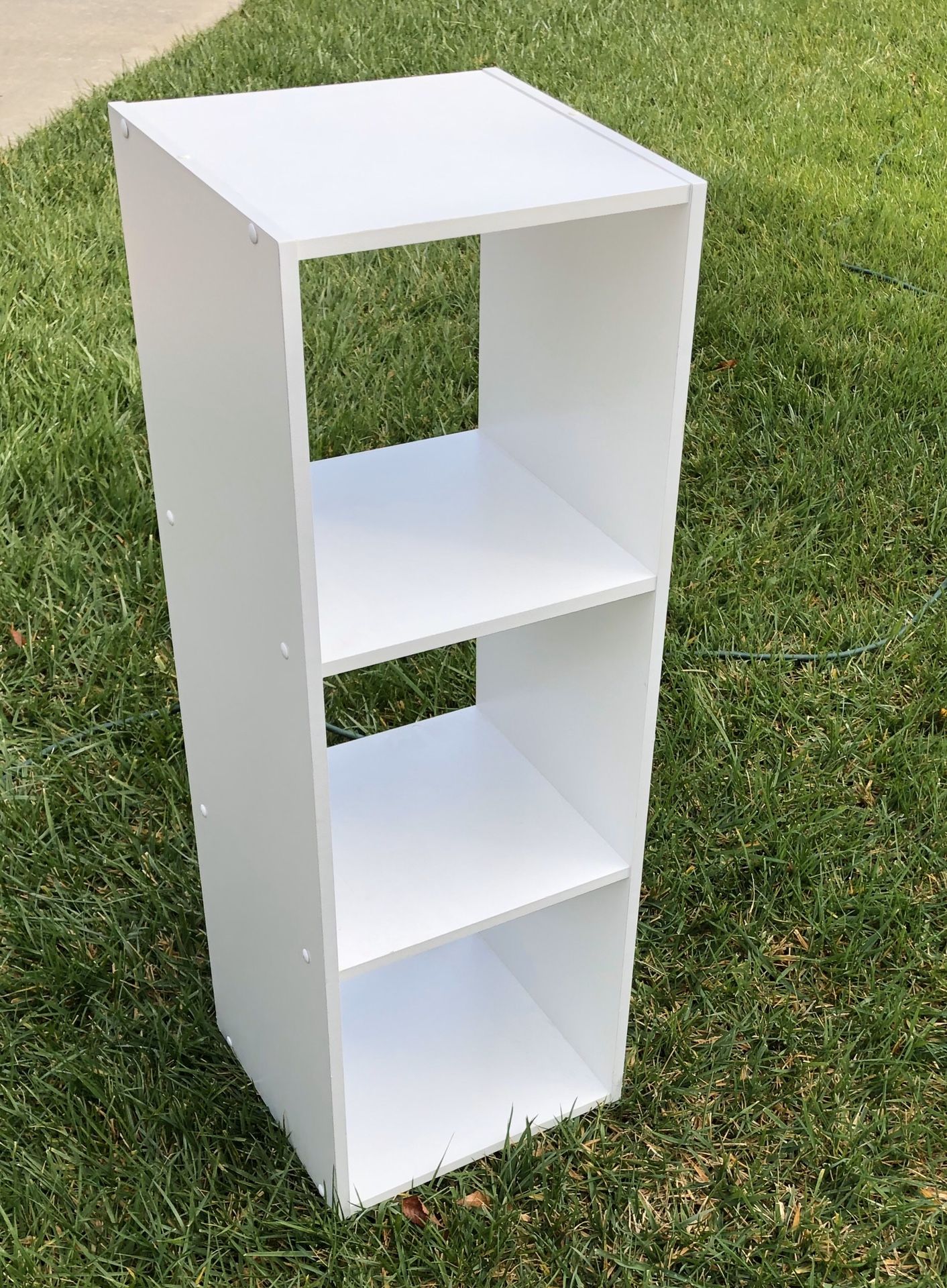 3 tier White shelf, shelving or shelves