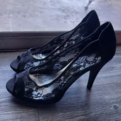 Lace Pump Heels