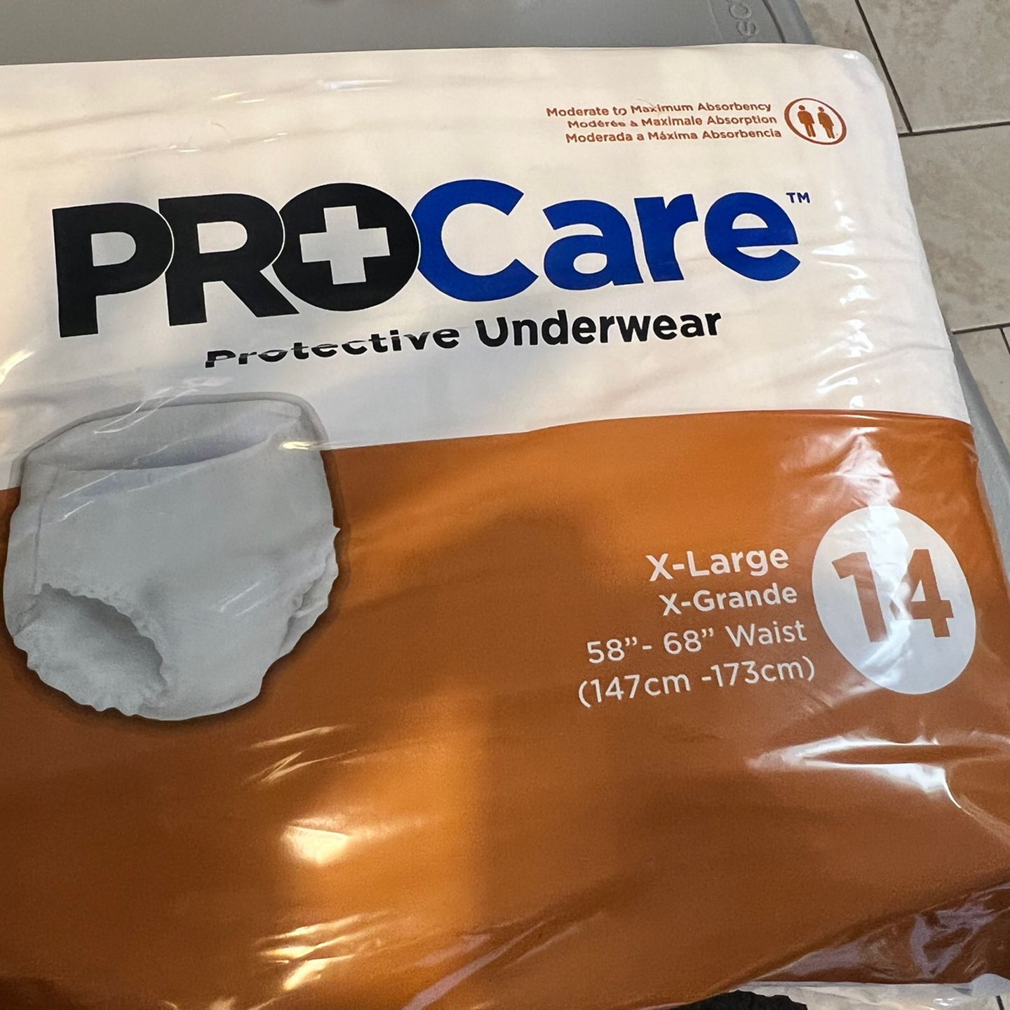 ProCare Adult Garments Underwear XL 21 Packages of 14 for Sale in