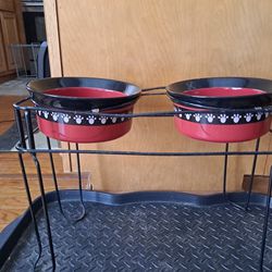 Dog Bowls With Stand Thumbnail