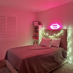 QUEEN BED FRAME + MATTRESS