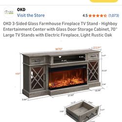 Fireplace /TV stand with heater
