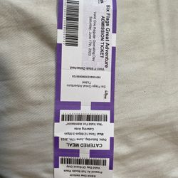 ONE six flags admissions ticket 
