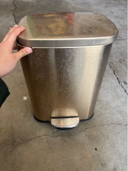 Gold small trash can