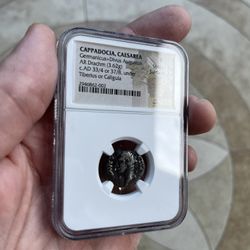 CAPPADOCIA, CAESAREA Germanicus +Divus Augustus AR Drachm (3.62g) https://offerup.com/redirect/?o=Yy5BRA== 33/4 or 37/8, under Tiberius or Caligula
