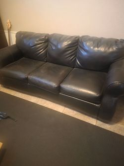 Leather Sofa Bed Excellent Condition  / $300