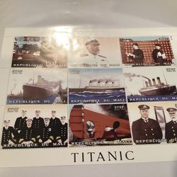 Titanic Souvenir Stamp Sheets