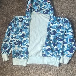 Bape Hoodie Blue