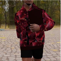 Men's Color Block Bandana Hoody