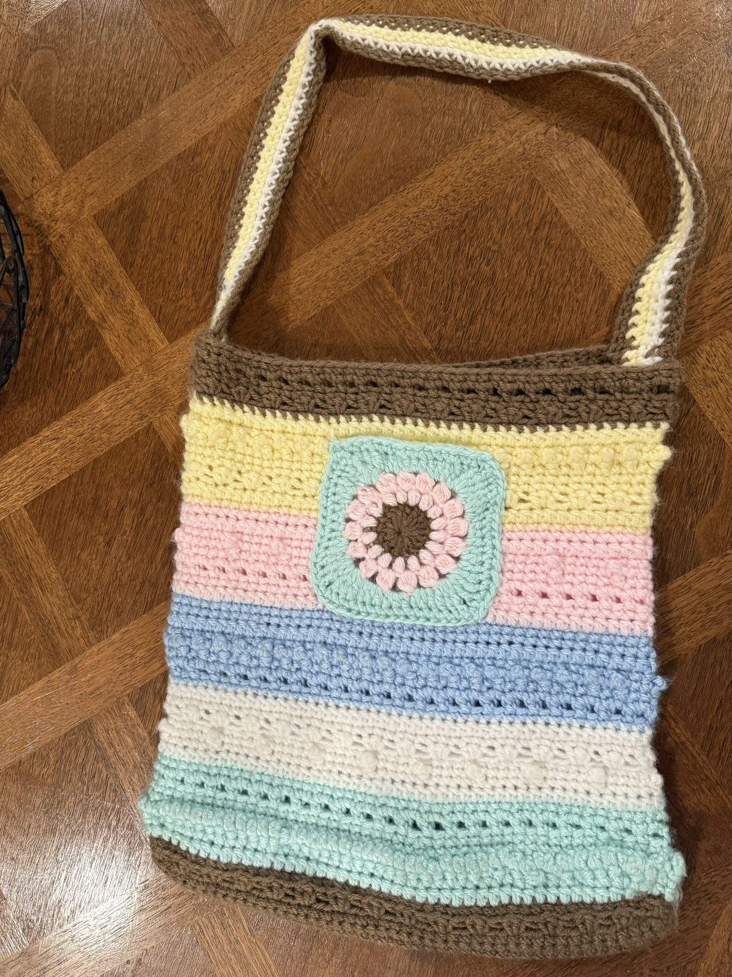 Hand Crocheted Tote Bag