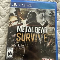 Metal gear survive for PS4