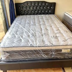 New Queen Bed Frame With Matttress 