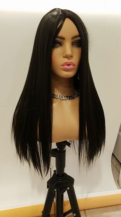 Long Black Straight Wig