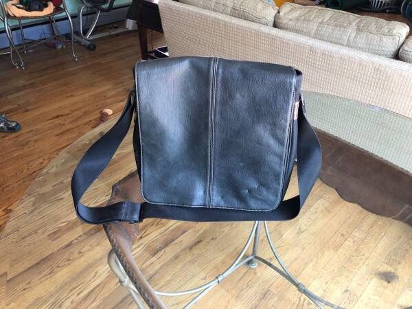 Faux Leather Boconi Messenger Bag