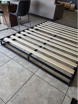 6 inch Queen bed frame. Low profile platform. No boxspring needed