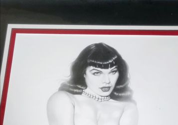 Betty Page pencil drawing