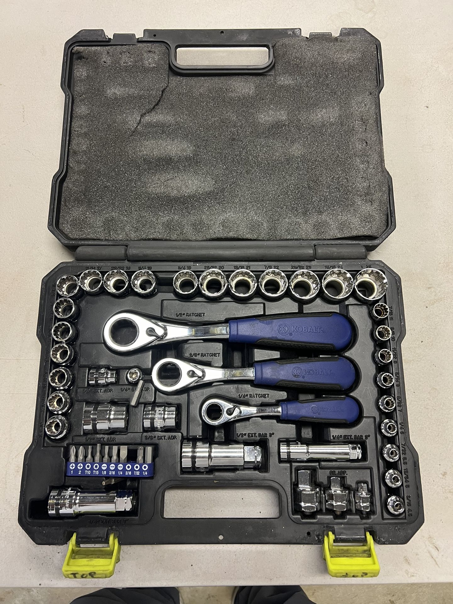 KOBALT Xtreme Access 49-Piece SAE/Metric Pass-Though Socket Set, 1/4”, 3/8” & 1/2” Drive. Sells on-line for over $500!