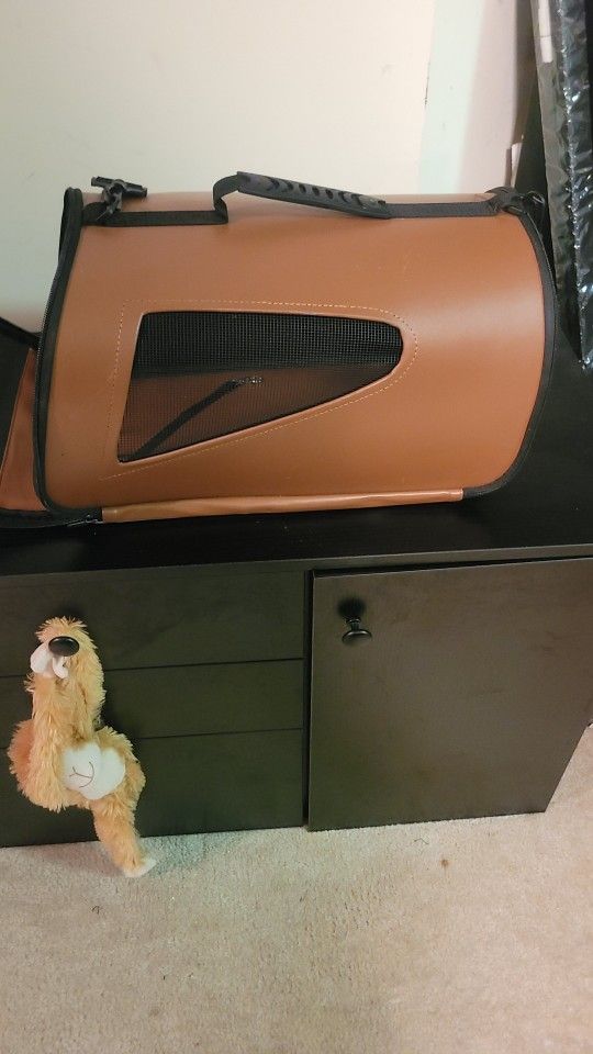 Dog Carrier Small Leather