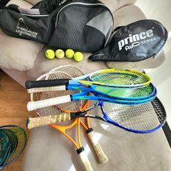 Tennis Rackets $40-120. Professional Adult & Youth Sizes