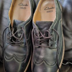 Mens Size 10.5 Leather Clarks Oxford Shoes