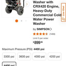 4400 Pressure Washer 