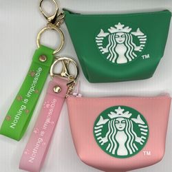 Starbucks coin purse and keychain