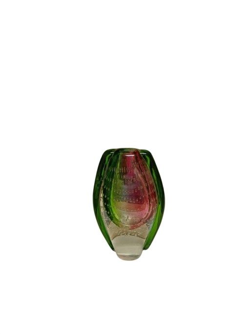 Beautiful Boho Vintage Glass Multicolored Flower Vase