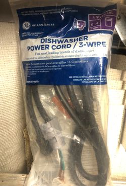 Dishwasher power cord