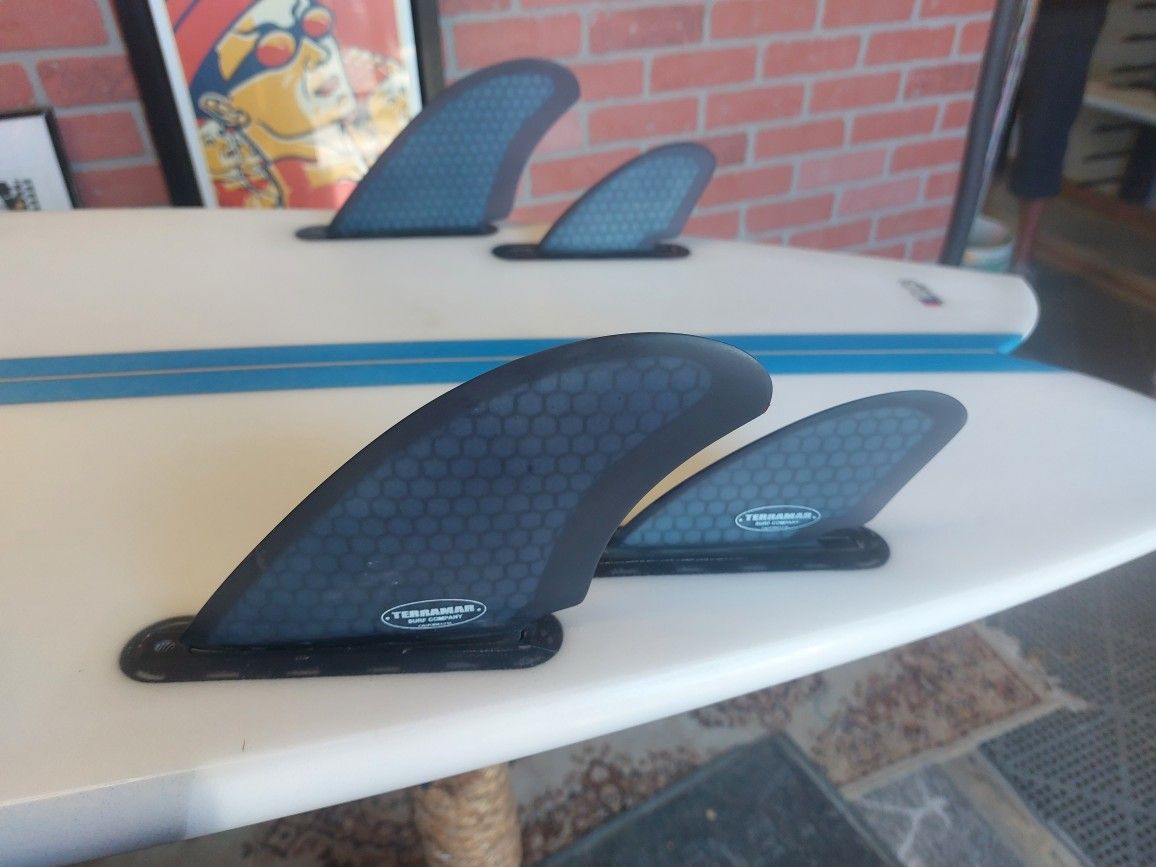 TERRAMAR STRETCH AND RMK QUAD SURFBOARD FINS...BRAND NEW