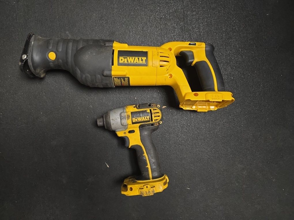 Dewalt 18v 1/4 Impact Driver & Reciprocating Saw