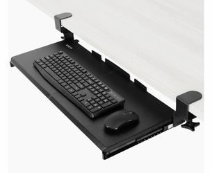 Black keyboard tray