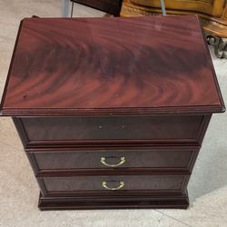 Solid Wood Nightstand - 2 Drawers