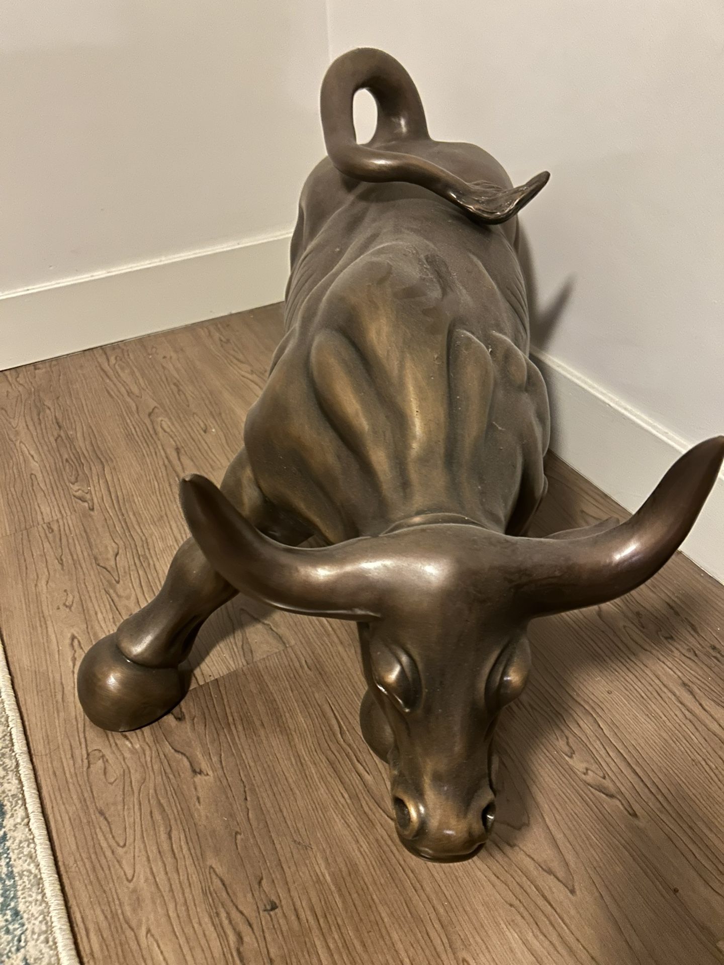 Highly Defined Bronze Bull Statue