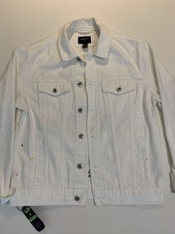 Custom white jean jacket