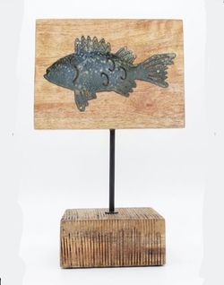 12" Fish Table Decor - Beach House - Sea Shore Decor