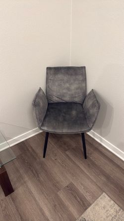 Soft grey fabric chair