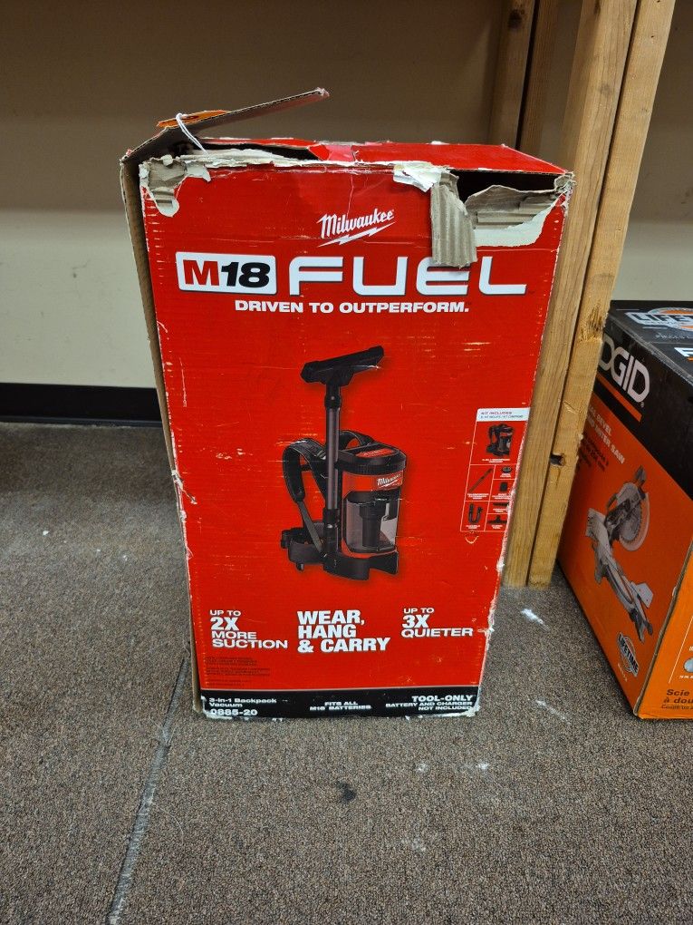 Milwaukee M18 Fuel 3 In 1 Backpack Vacuum 0885-20 Tool Only