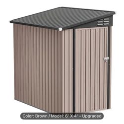 6' X 4' FT- Heavy-Duty Metal outdoor shed.