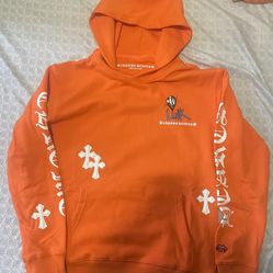 Orange Chrome Heart Hoodie
